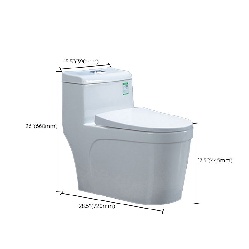 Modern Floor Mount Flush Toilet White Urine Toilet with Slow Close Seat for Bathroom