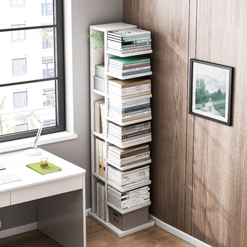 Modern Engineered Wood Bookshelf Standard Bookcase with Shelves