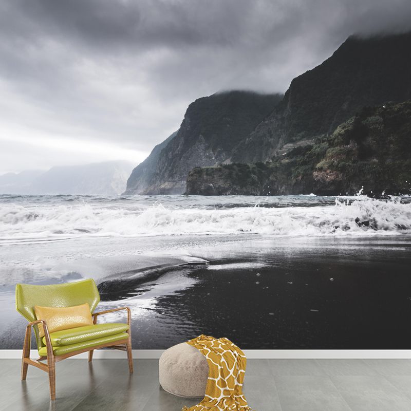 Boundless Sea Mural Horizontal Photography Modernism Wall Decor for Living Room