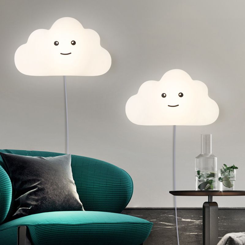 Child Room Wall Sconce Modern Led Simple White Clouds Wall Mounted Light Fixture