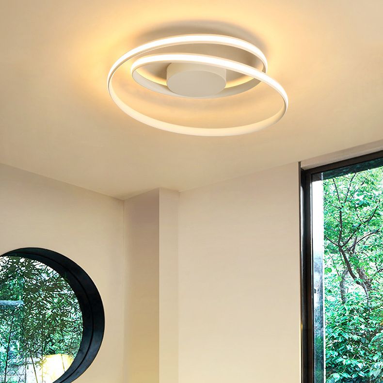 Metal Ribbon Flush Mount Ceiling Light Fixture Modern Living Room Flush Mount Lighting Fixtures