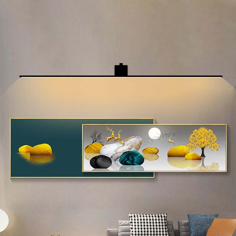Tocador de led rectilíneo de metal simplicidad de baño liviana de baño
