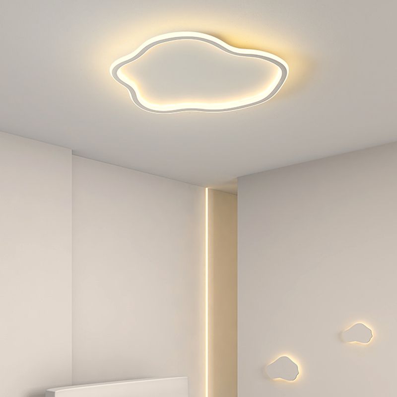 Plafonnier LED créatif moderne, luminaire de plafond en forme de nuage de fer avec abat-jour en acrylique