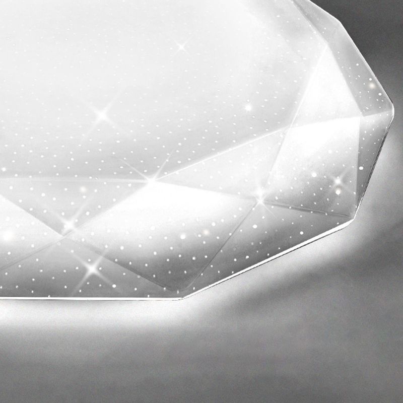 Lámparas de techo de acrílico contemporáneas con montaje empotrado geométrico para dormitorio