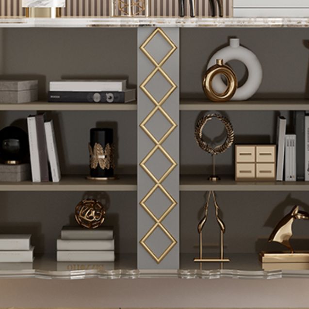 Contemporary Side Board Stone Sideboard Table with Doors for Kitchen