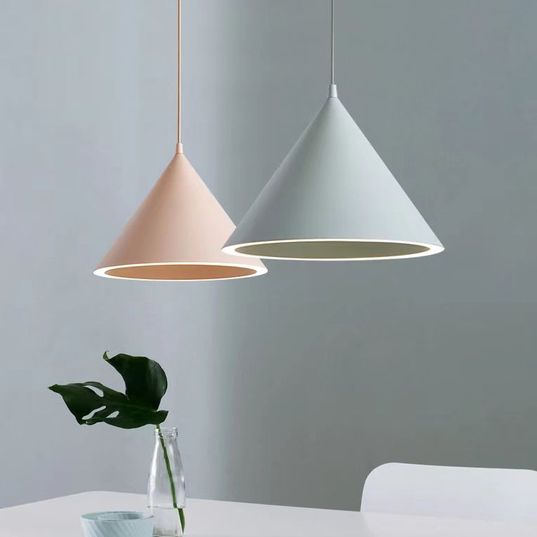 Contemporary Style Cone Pendant Lamp Metal 1 Light Hanging Pendant Light