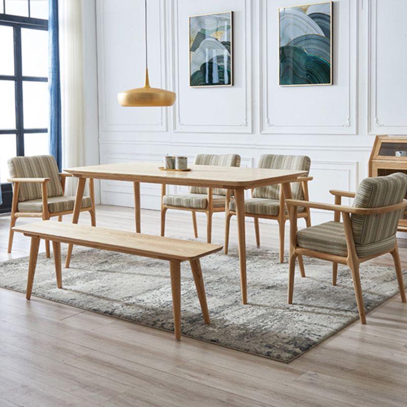 Tavolo da pranzo in legno massiccio glam kaki a forma di rettangolo tavolo da pranzo standard per cucina