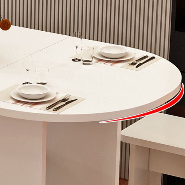 Wooden Foldable Dining Table Extendable for Small Spaces with Storage