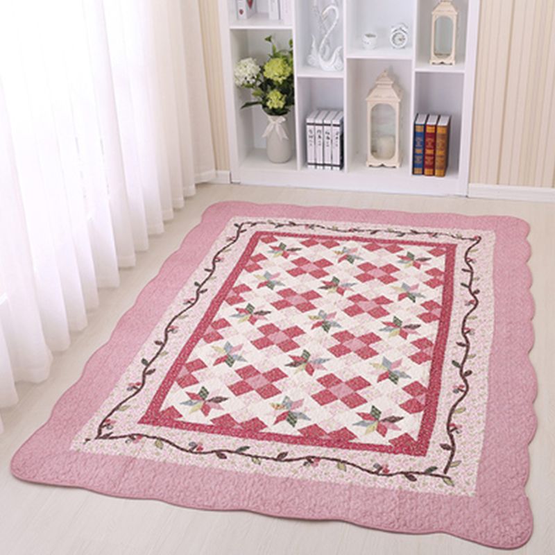 Minimalistisch decoratietapijt Meerkleurig geruit bedrukt binnentapijt Katoen antislip Huisdiervriendelijk tapijt