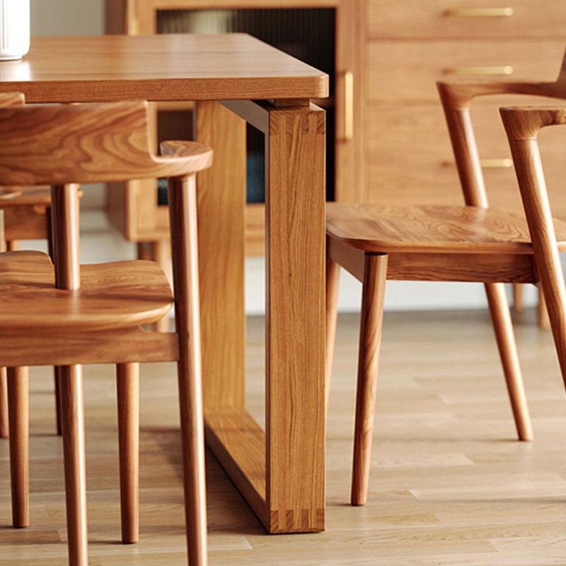 Traditional 1/2/5/7 Pieces Furniture Solid Wood Rectangle Dining Set in Brown