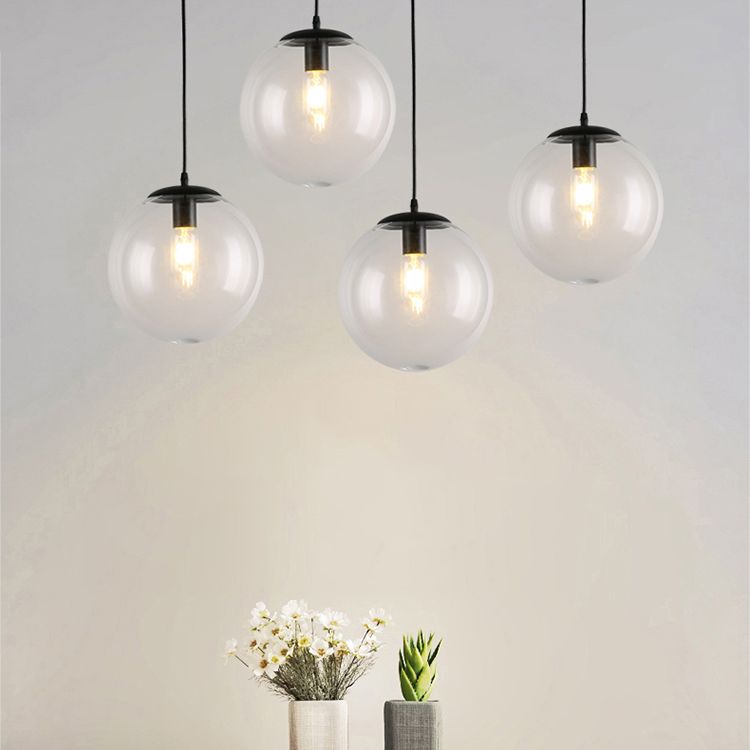 Luz de colgante industrial Pure Glass Light Room Light de dormitorio