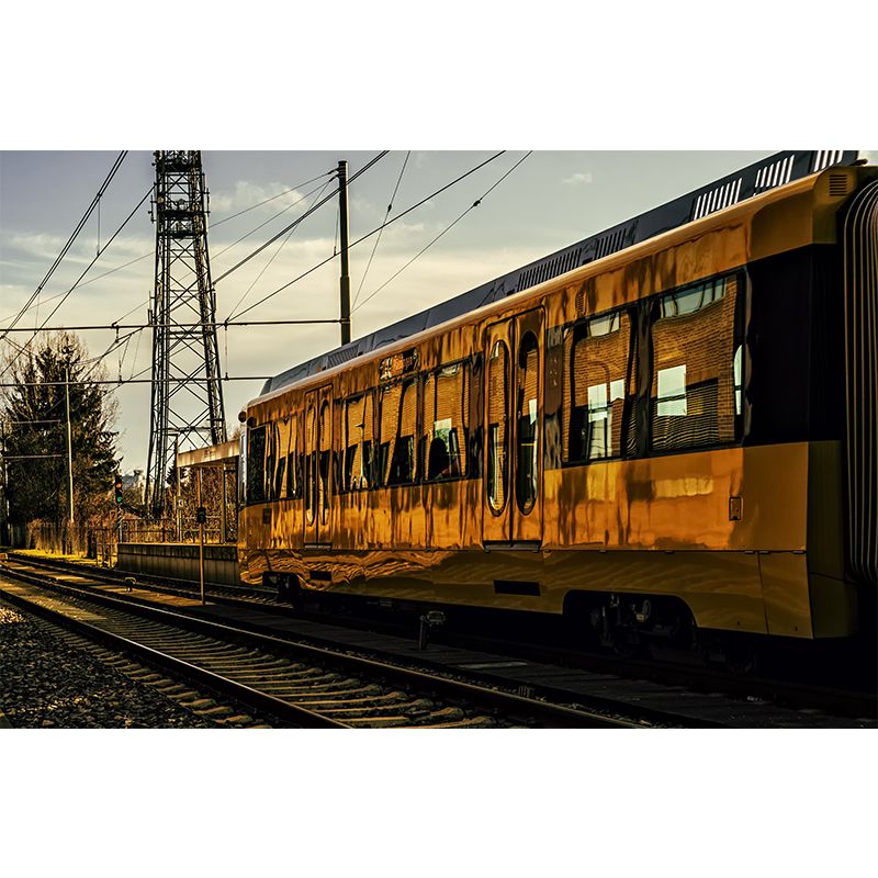 Modern Style Wall Mural Wallpaper Urban Transportation Bedroom Wall Mural