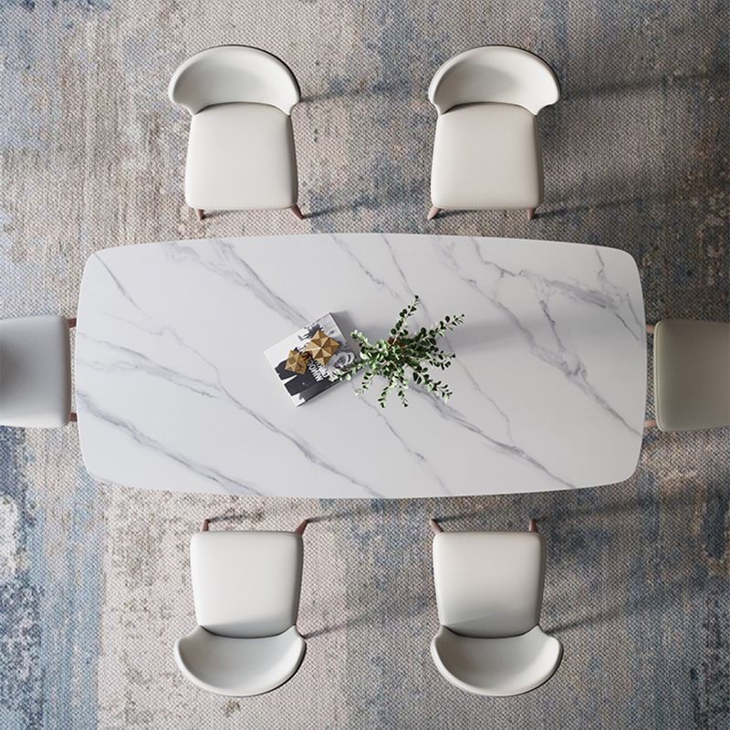Modern Sintered Stone Top Table Rectangle Table with 4 Legs for Restaurant