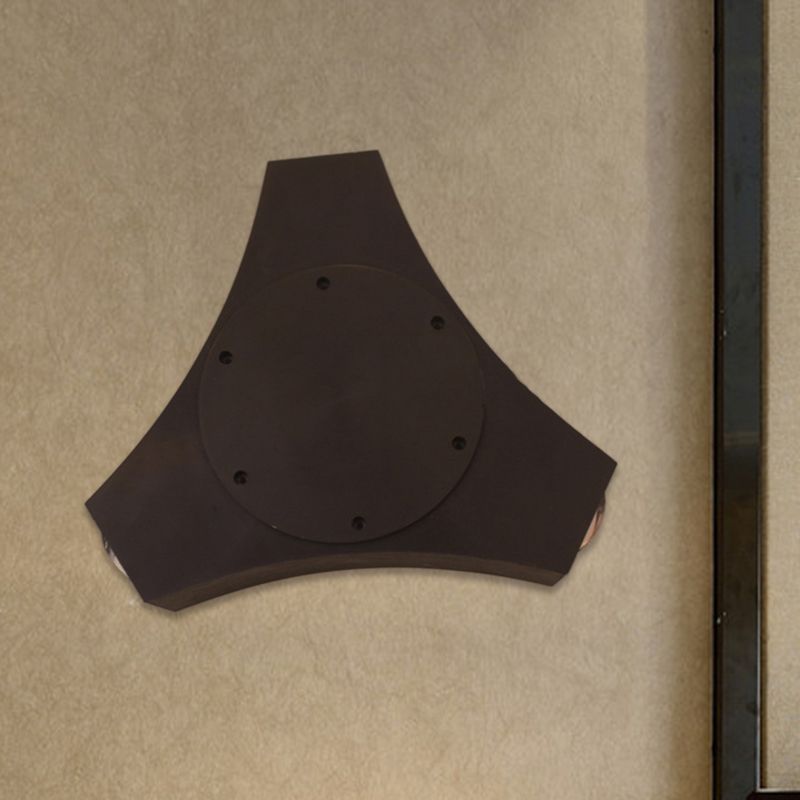 3/4 Luces Corredor Luz de pared Donce con tono metálico geométrico Lámpara de pared de acabado negro