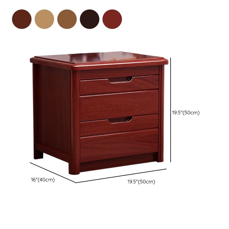 Contemporary Accent Table Nightstand Wood Storage Night Table with 2 Drawers