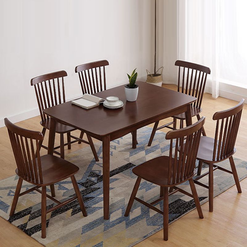 Contemporary Kitchen Dining Side Chairs Wood Slat Back Side Chairs