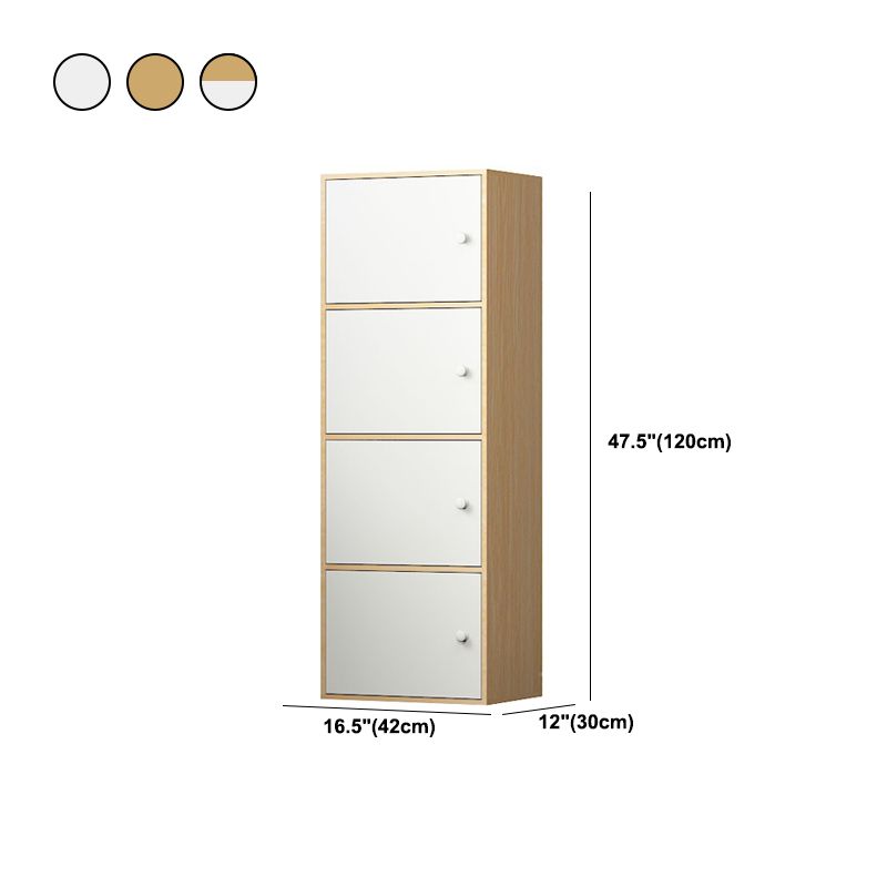 Contemporary Rectangle Wood  With Doors and Knobs Accent Cabinet