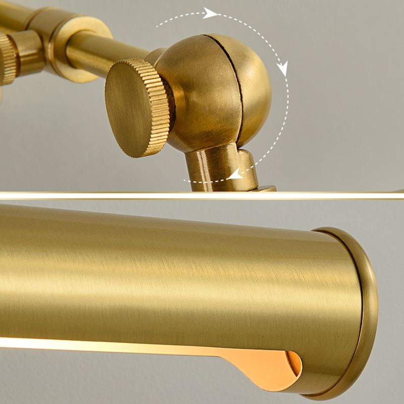 Luz de tocador de estilo moderno 2 luces espejo de cobre luz delantera con sombra de metal para el inodoro