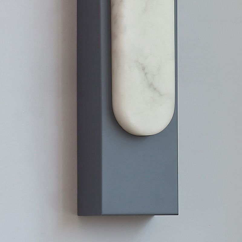 Stone Rectangular Wall Sconce Lighting Modern Style 1 Light Wall Lighting Fixtures