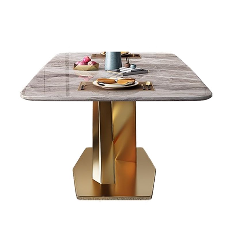 Luxe 1/2/5/7 stuks grijze eetterset sinteren stenen eettafel set met lederen stoelen