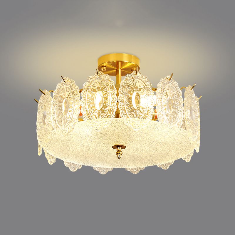Contemporary Glass Ceiling Lamp Creative Flush Mount Light Fixture