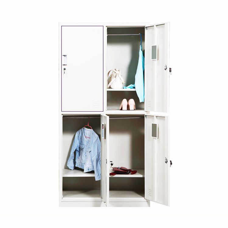 Contemporary Style Wardrobe Armoire Steel Wardrobe Closet with Lock