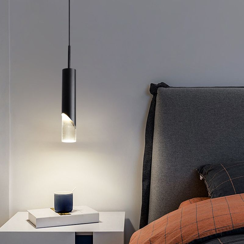 LED Mini Cilindri a cilindri Lighting Forma lampada a soffitto in metallo in tonalità acrilica trasparente