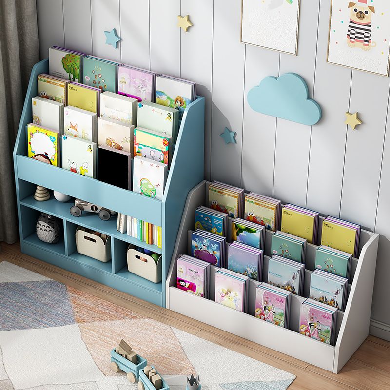 Scandinavian Book Display Closed Back Wood Children's Bookshelf