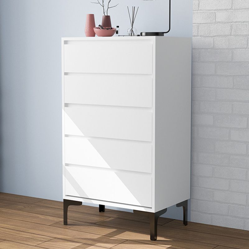 Modern 23.62" L Accent Chest with Drawers and Black Bracket Legs