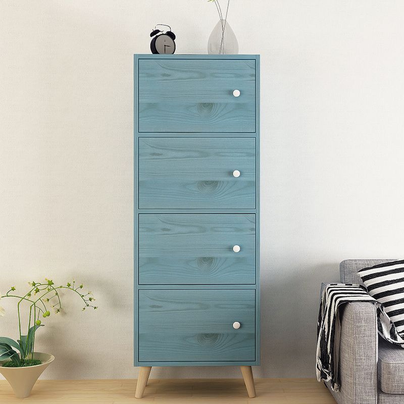9.44" Wide Storage Cabinet with Doors Contemporary Wooden Accent Cabinet