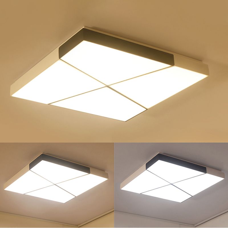 Modern Geometric LED Flushmount Ceiling Light Fixtures for Living Room