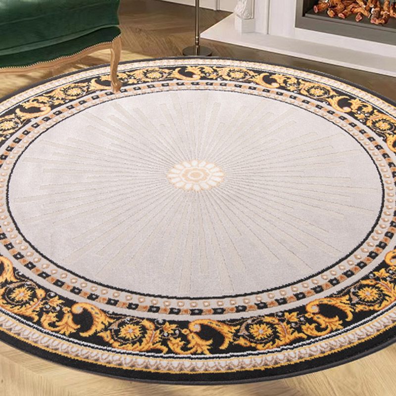 Glam Rug Mid-Century Area Rug Polyester Easy Care Carpet for Bedroom