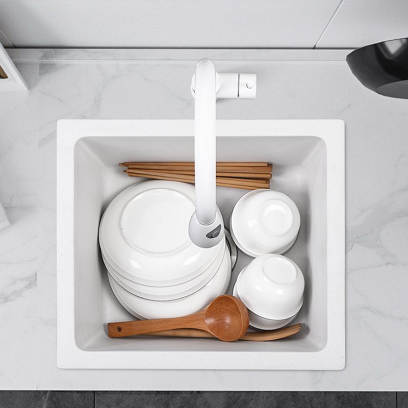 Quartz Kitchen Sink Contemporary Rectangular Shape Kitchen Sink with 1-Bowl