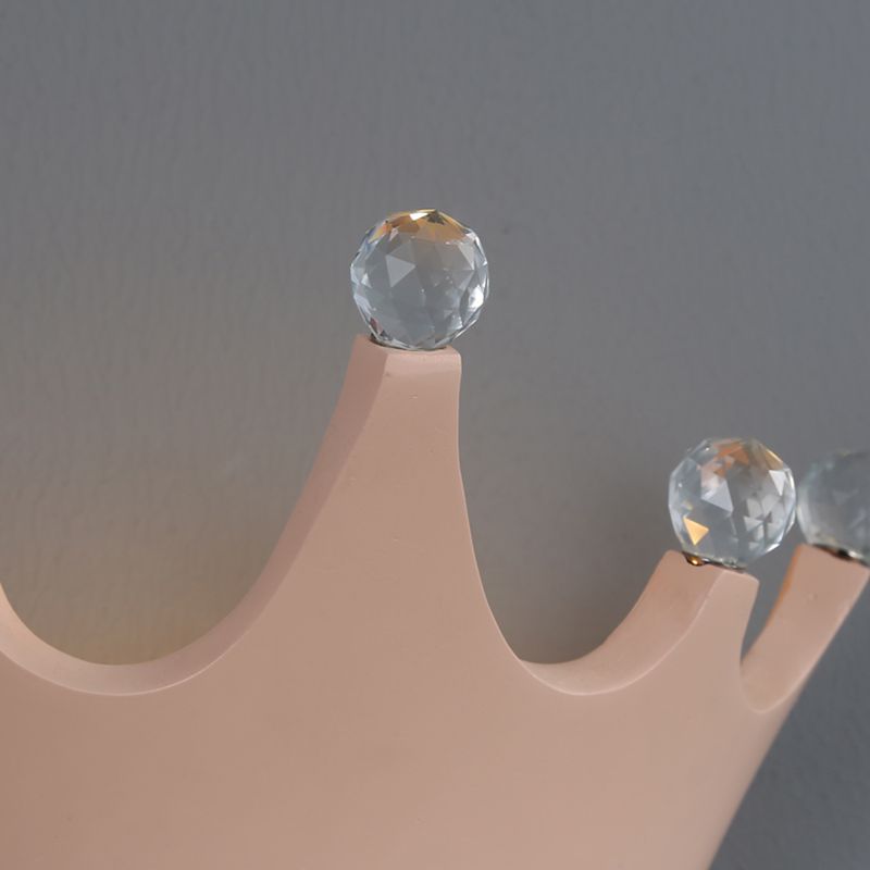 Modern Style Wall Light Colorful Crown Shape Wall Sconce with Crystal for Bedroom
