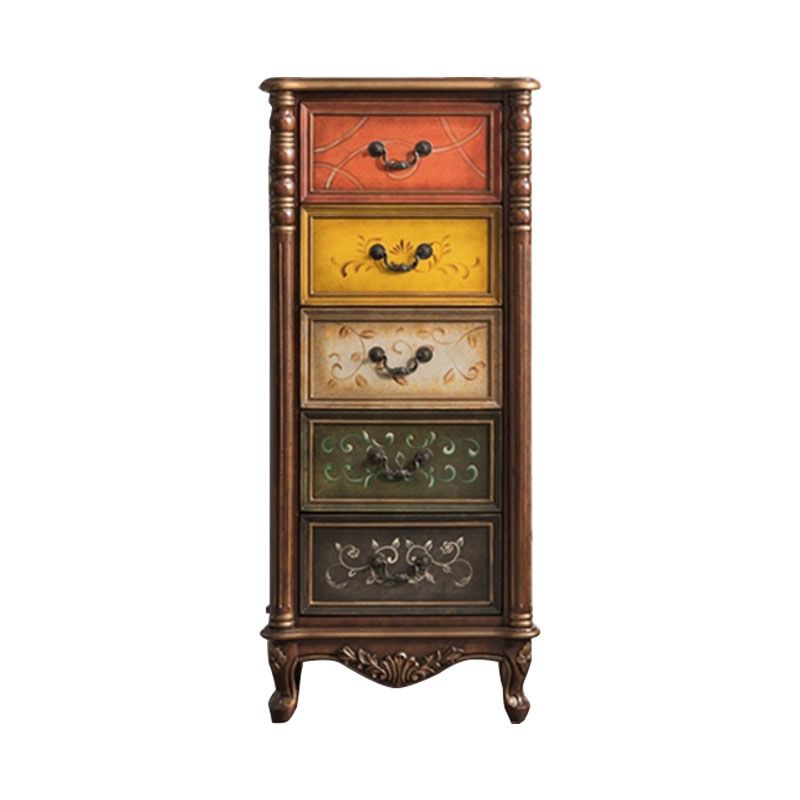 Traditional Vertical Lingerie Chest Wood Storage Bachelor Chest for Room