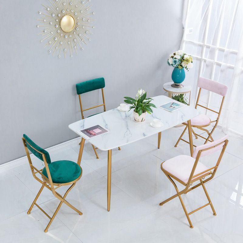 1/5 Pieces Nordic Dining Set Rectangle Stone Dining Table for Dining Room