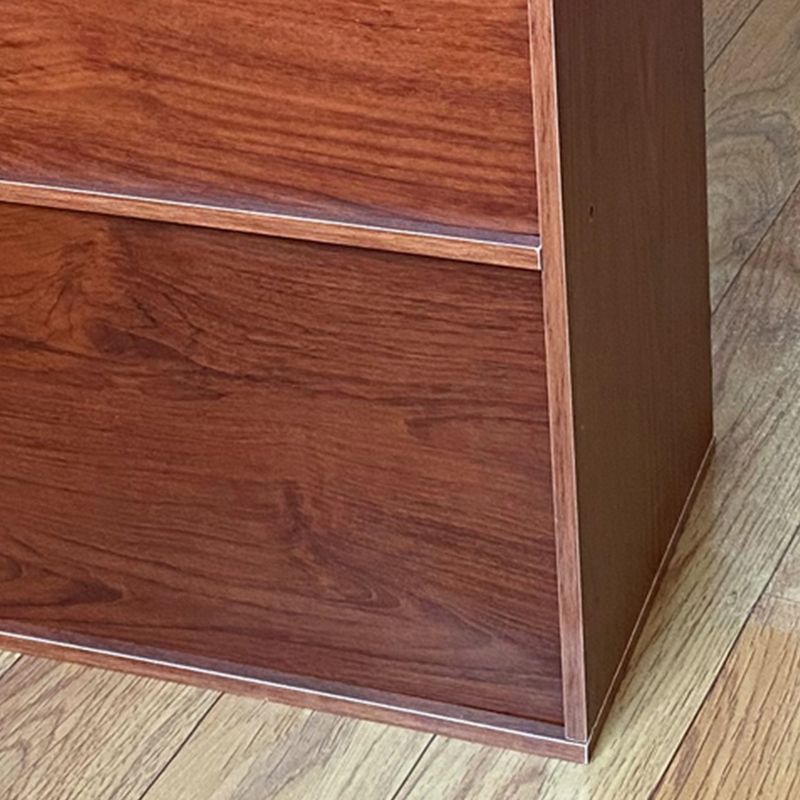 Contemporary Rectangle Wood Side Cabinet with Doors Accent Cabinet