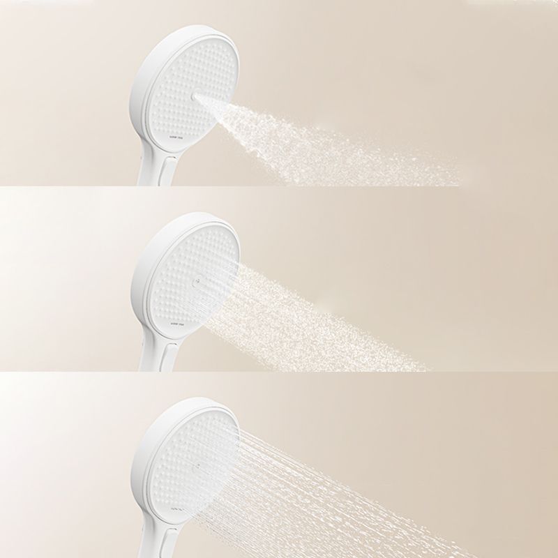 Valve Included Shower System Metal Square Shower Faucet in White Rain Shower Head