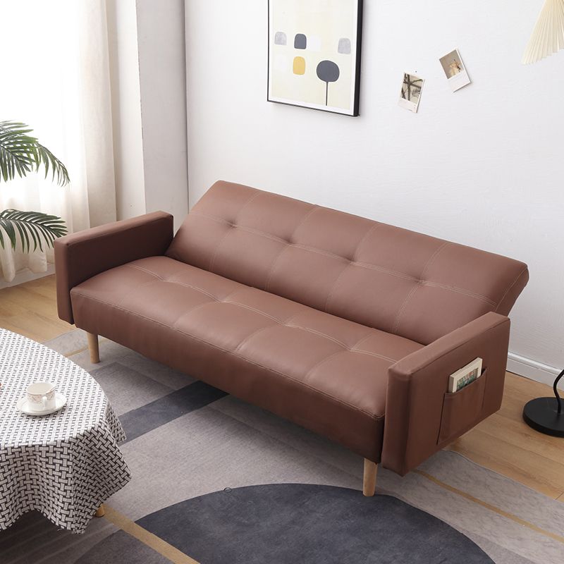 Vintage Tufted Square Arm Living Room 3 Seater Standard Settee