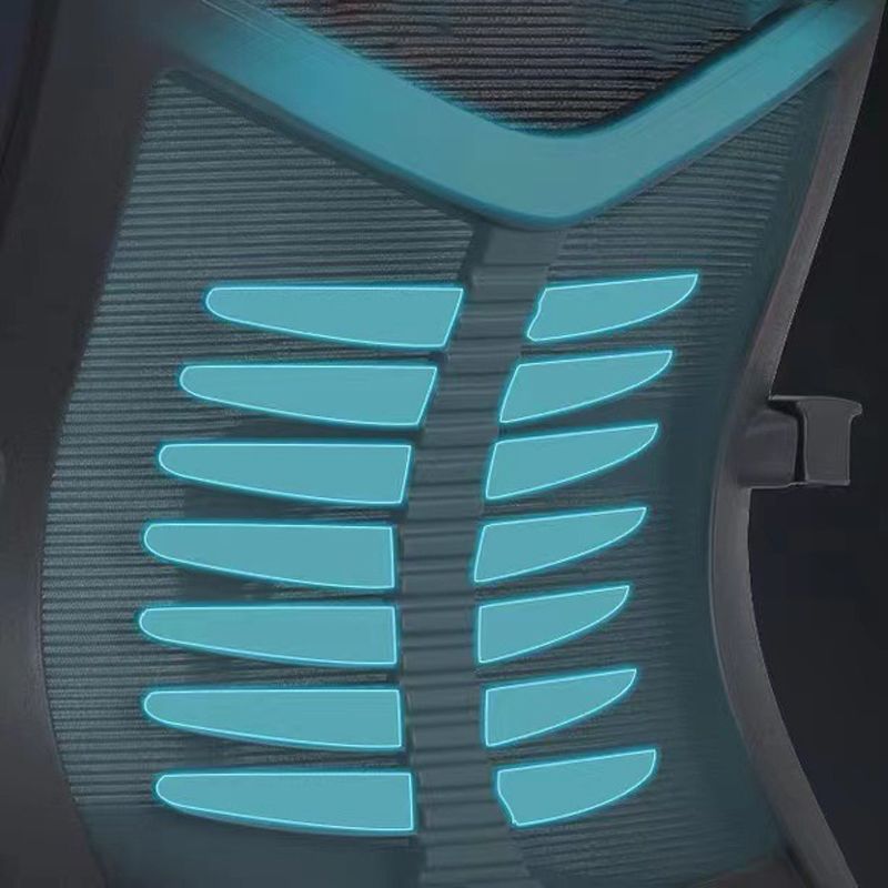 19" Wide Modern Desk Chair Breathable AirGrid Fixed Arms Office Chair