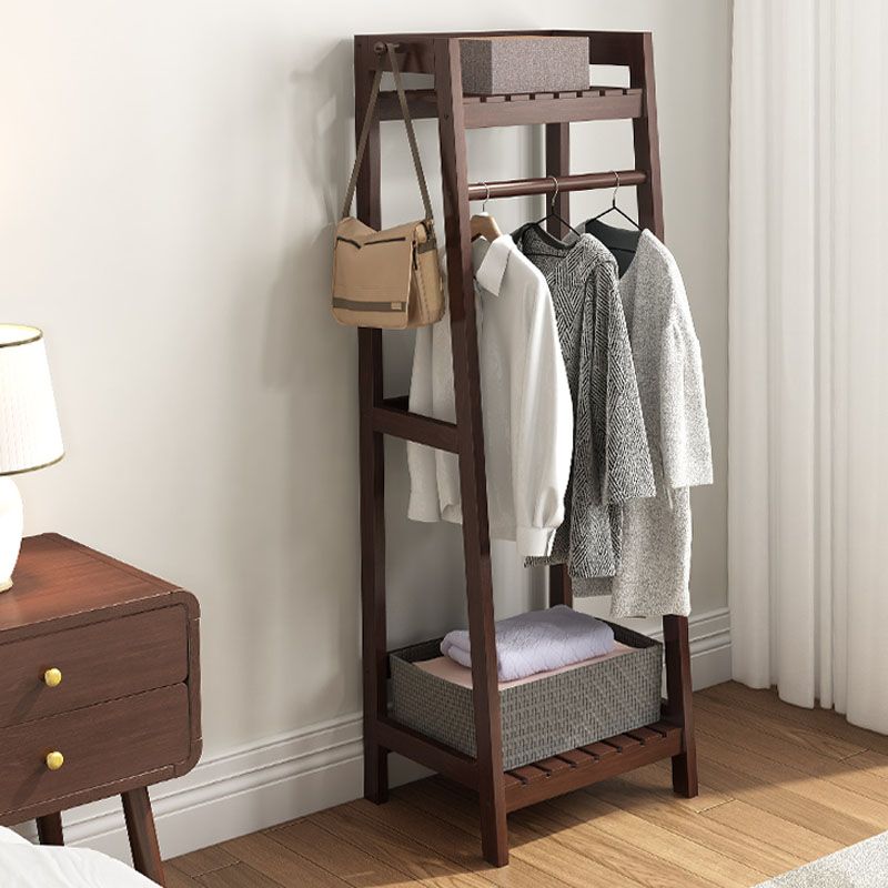 Modern Hall Stand with Hooks and Storage Shelf Hall Tree Engineered Wood Coat Rack