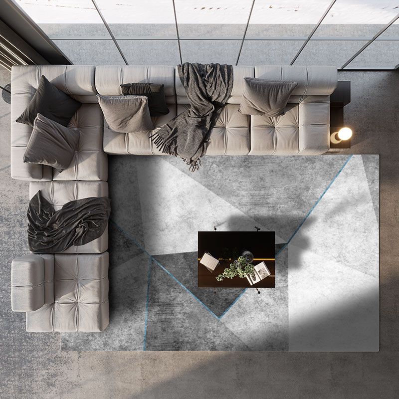 Simplicity Washable Carpet Modern Area Rug Polyester Stain Resistant Area Rug for Home Decor