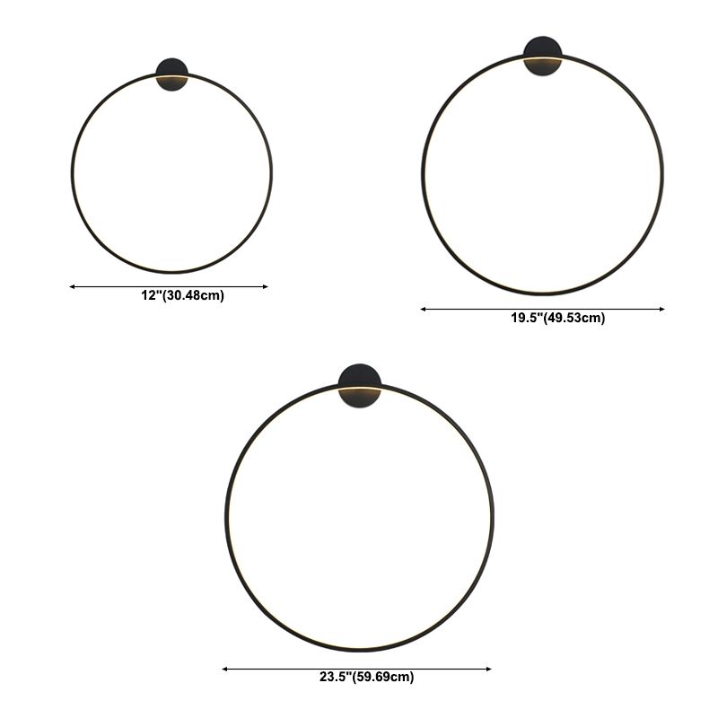 Iluminación de pared círculo en estilo moderno de silicona 1 lámpara de pared LED de luz