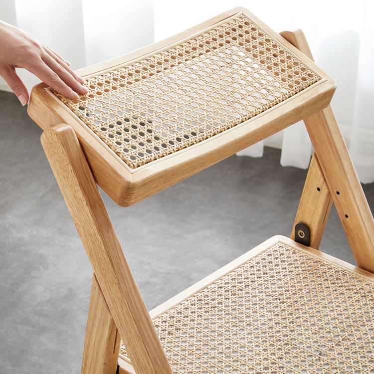 Ensemble de chaises en bois d'hévéa de style moderne, chaise de salle à manger simple avec dossier ouvert et cuisine