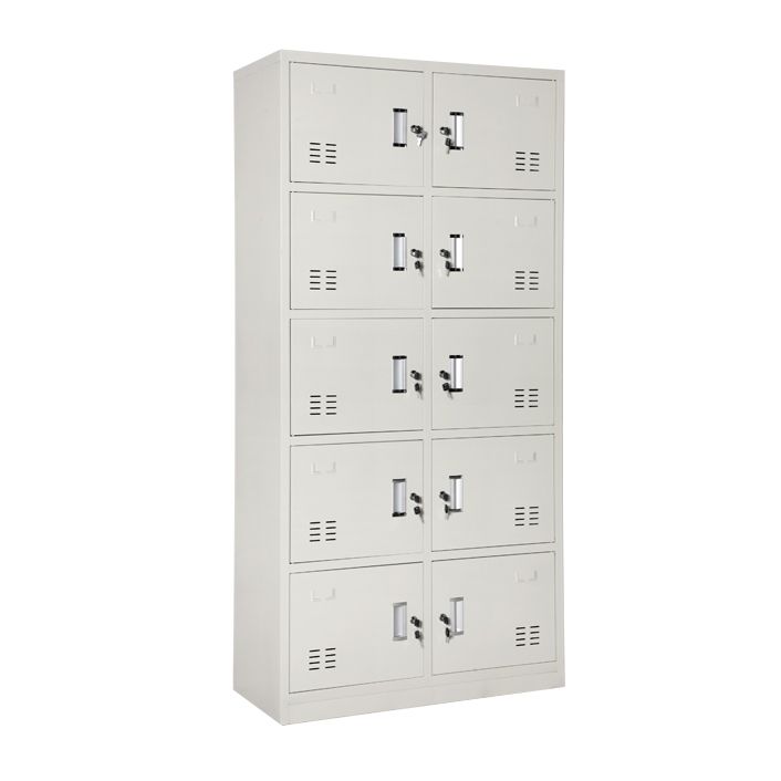 Gray Hinged Wardrobe Closet Contemporary Steel Wardrobe Cabinet