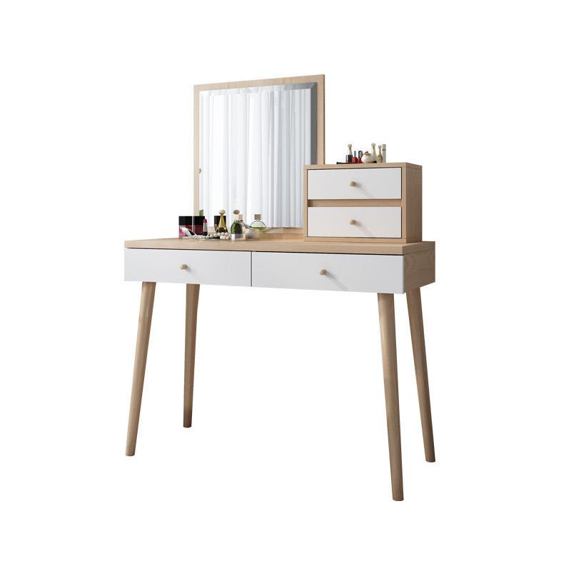 Bedroom Make-up Vanity in Natural Nordic Engineered Wood Dresser