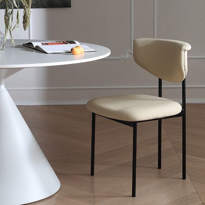Kitchen Upholstered Armless Chair Industrial Open Back Dining Chair