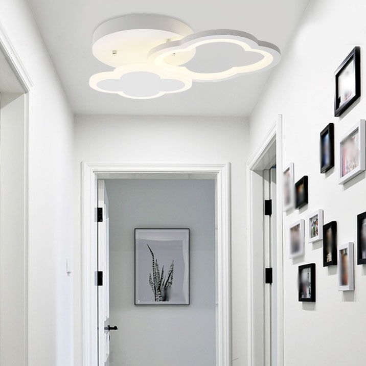 Kids Style Unique Shape Wall Lights Metal 2 Light Wall Mount Lights in White