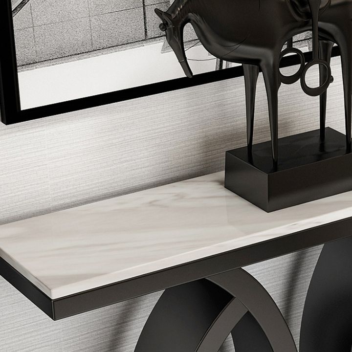 Glam Rectangle Console Accent Table Metal Sofa Console Table for Hall