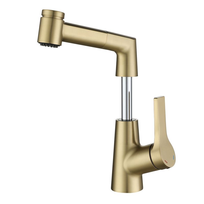 Single Lever Handle Faucets Contemporary Centerset Faucets for Bathroom
